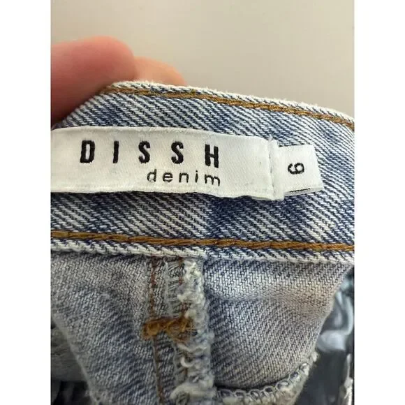 DISSH Hadid Denim Raw Edge Mini Skirt Sz. 6 (US 2) - Picture 4 of 6